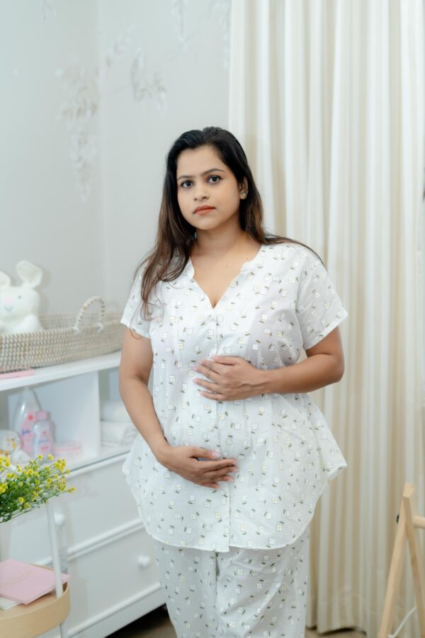 Short Sleeve Blouse with Long Pants ( Printed ) - Image 9