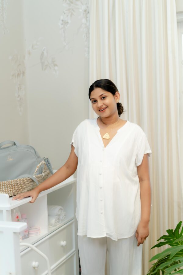 Short Sleeve Blouse With Long Pant ( Plain ) - Image 2