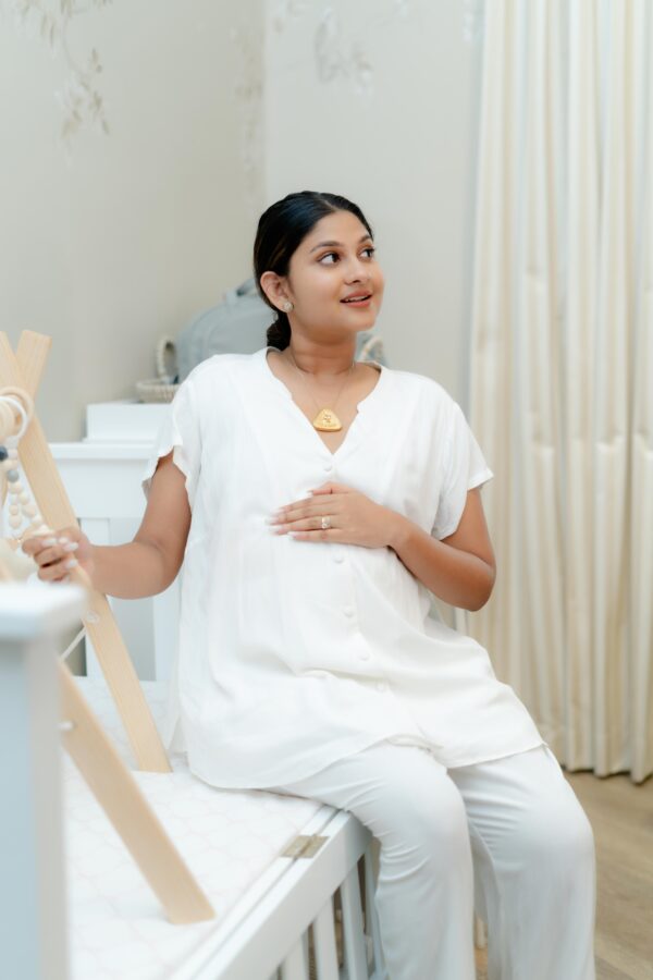 Short Sleeve Blouse With Long Pant ( Plain ) - Image 5