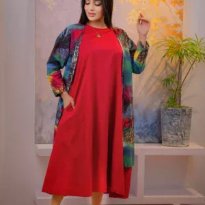 Red Color Sleeveless Dean Dress