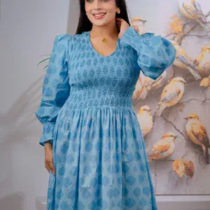 Smoking Dress Blue Lady