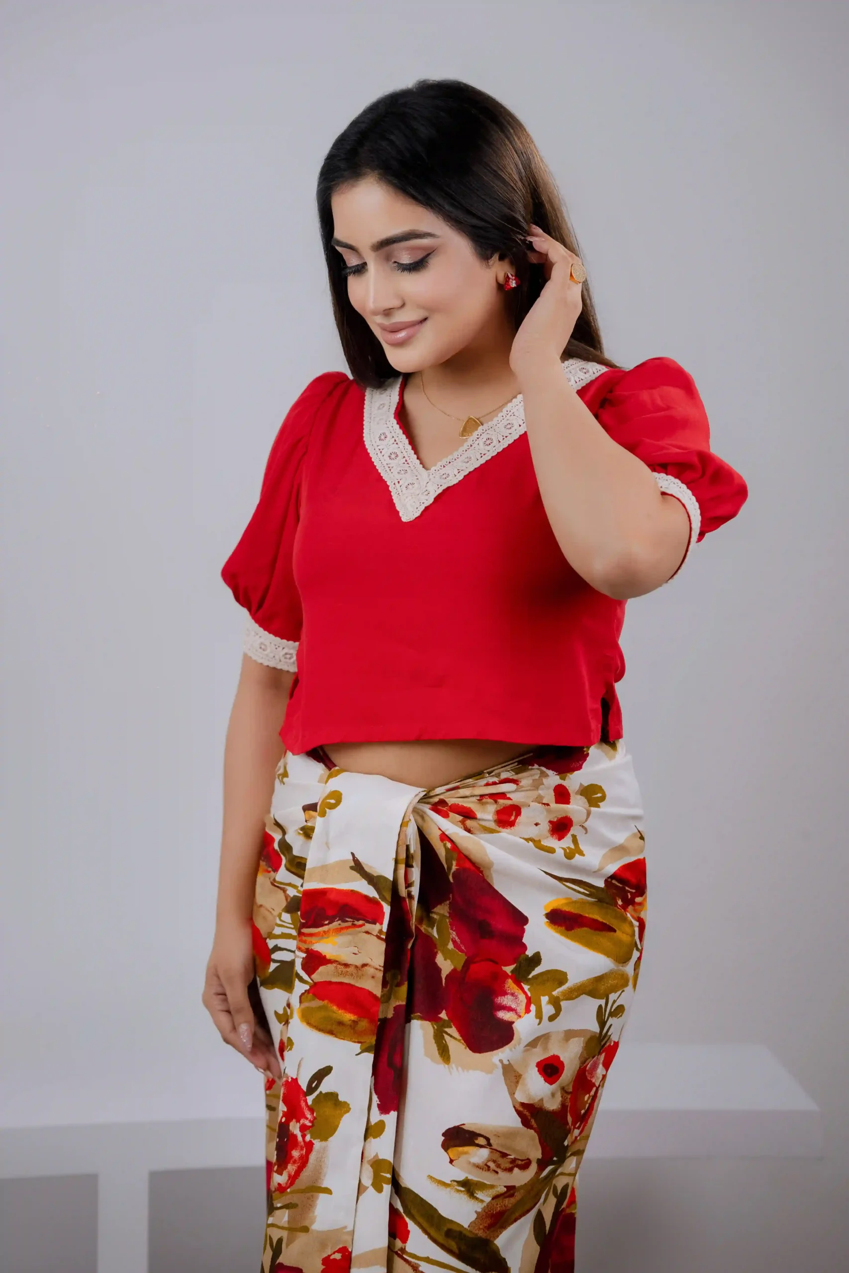 Red Long Sleeve Top - Image 3